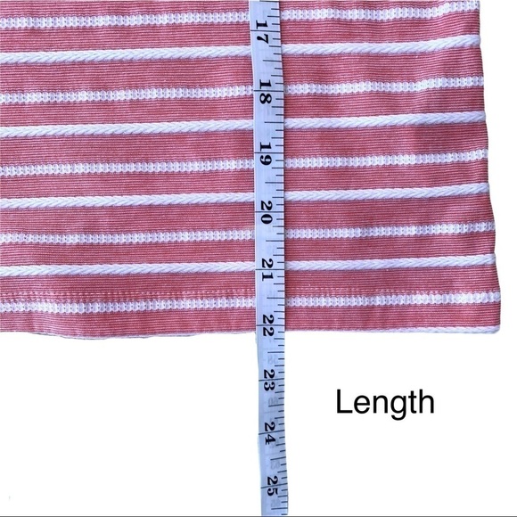 A New Day Casual Textured Stripe Pink Button Bell Sleeve Blouse Size Medium - Picture 14 of 15